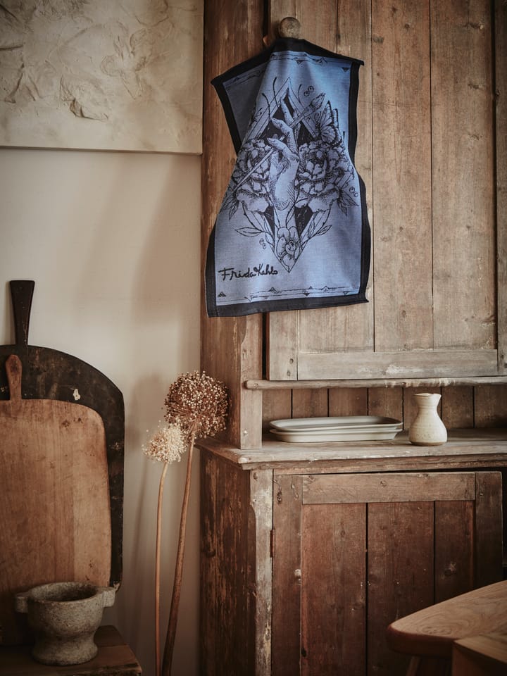 Frida Kahlo Amor Al Arte ręcznik kuchenny 35x50 cm - Czarny - Ekelund Linneväveri