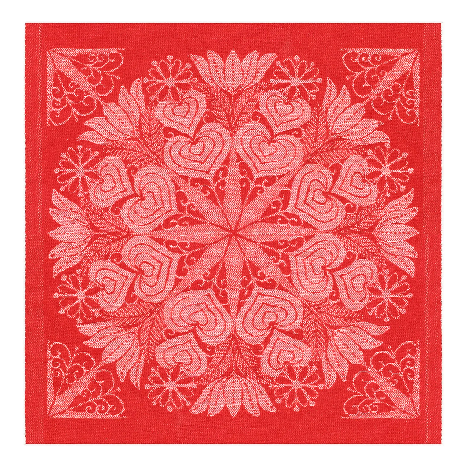 Hjärtbo serwetka 35x35 cm, Czerwony Ekelund Linneväveri