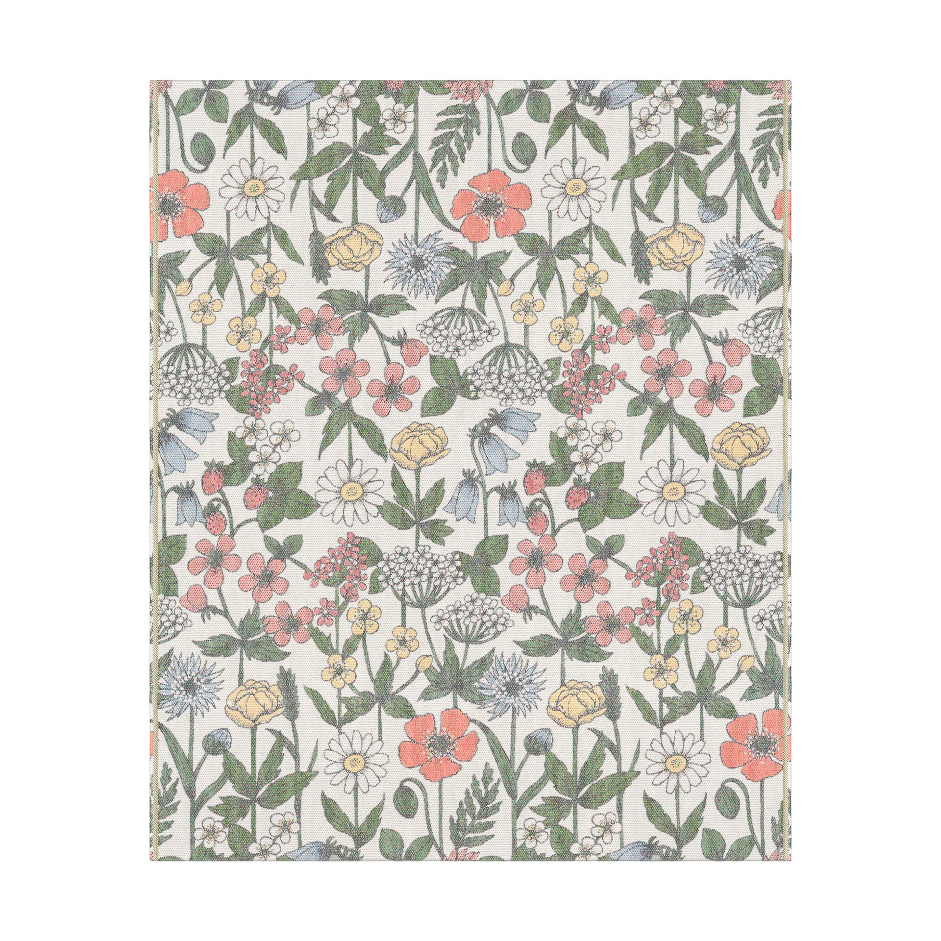 Koc bawełniany Vildblommor 140x170 cm, Multi Ekelund Linneväveri
