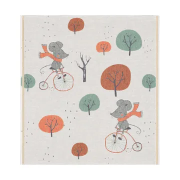 Kocyk dla niemowląt Myszki Leśne 70x75 cm - Multi - Ekelund Linneväveri