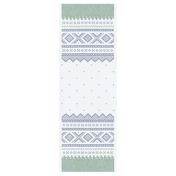 Marius bieżnik na stół 35x100 cm - Zielono-niebieski - Ekelund Linneväveri