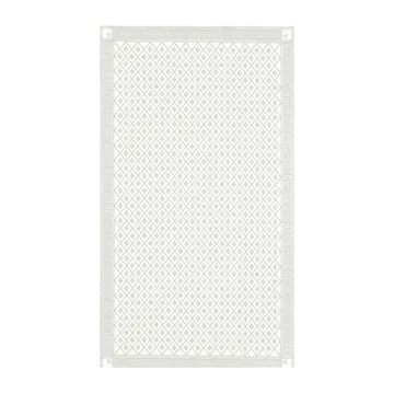 Obrus z motywem ośmiolistnej róży beżowy - 150x260 cm - Ekelund Linneväveri