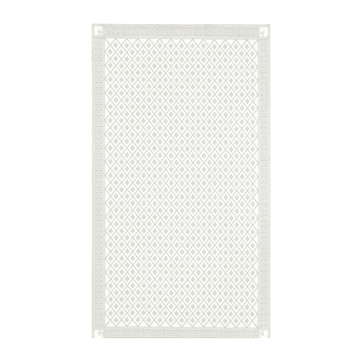 Obrus z motywem ośmiolistnej róży beżowy - 150x260 cm - Ekelund Linneväveri