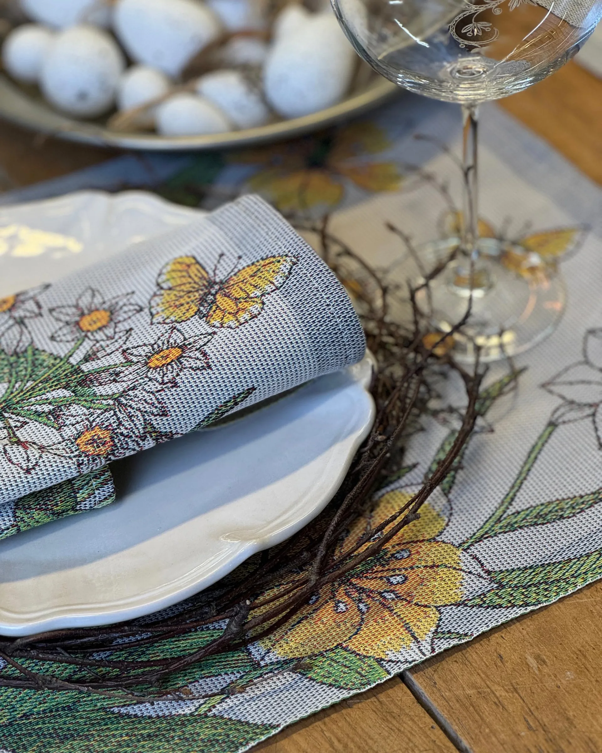 Podkładka stołowa Daffodil 35x48 cm, Żółty Ekelund Linneväveri