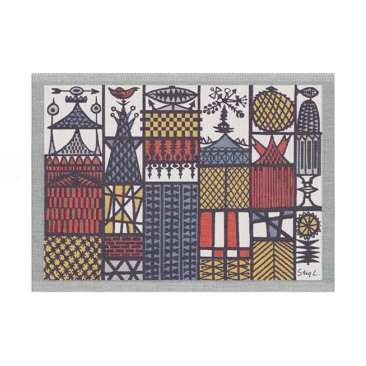 Podkładka stołowa Stadsdel 35x48 cm - Multi - Ekelund Linneväveri
