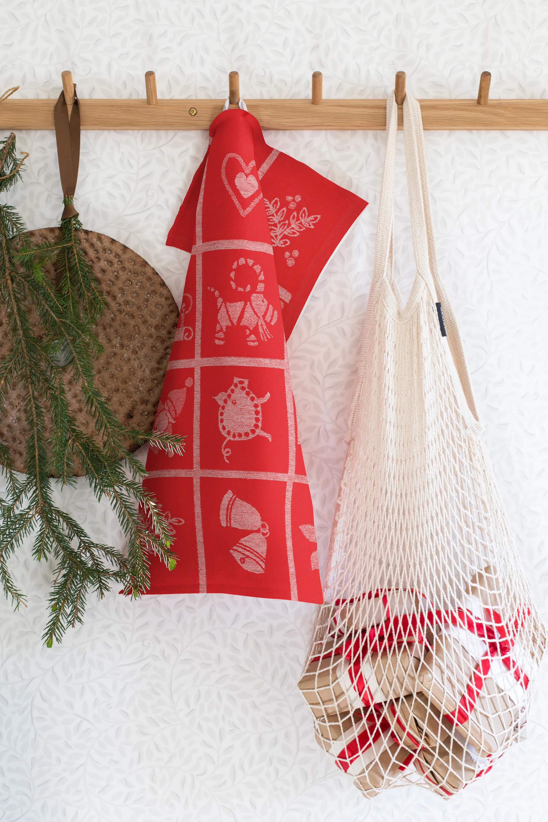 Ręcznik kuchenny Adventruta 35x50 cm, Czerwony Ekelund Linneväveri