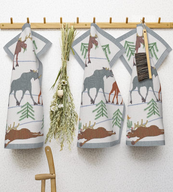 Ręcznik kuchenny Clumsy moose - 35x50 cm - Ekelund Linneväveri