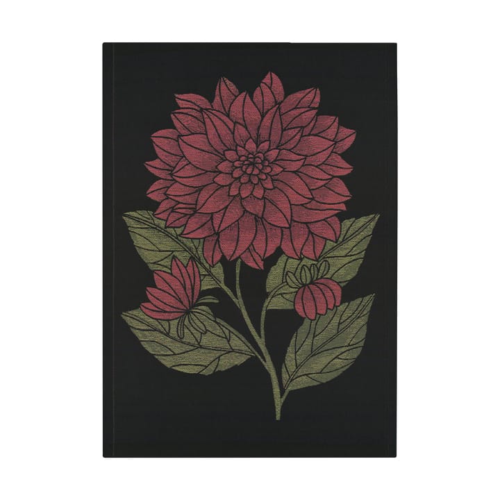 Ręcznik kuchenny Dahlia 48x70 cm - Czerwono-czarno-zielony - Ekelund Linneväveri