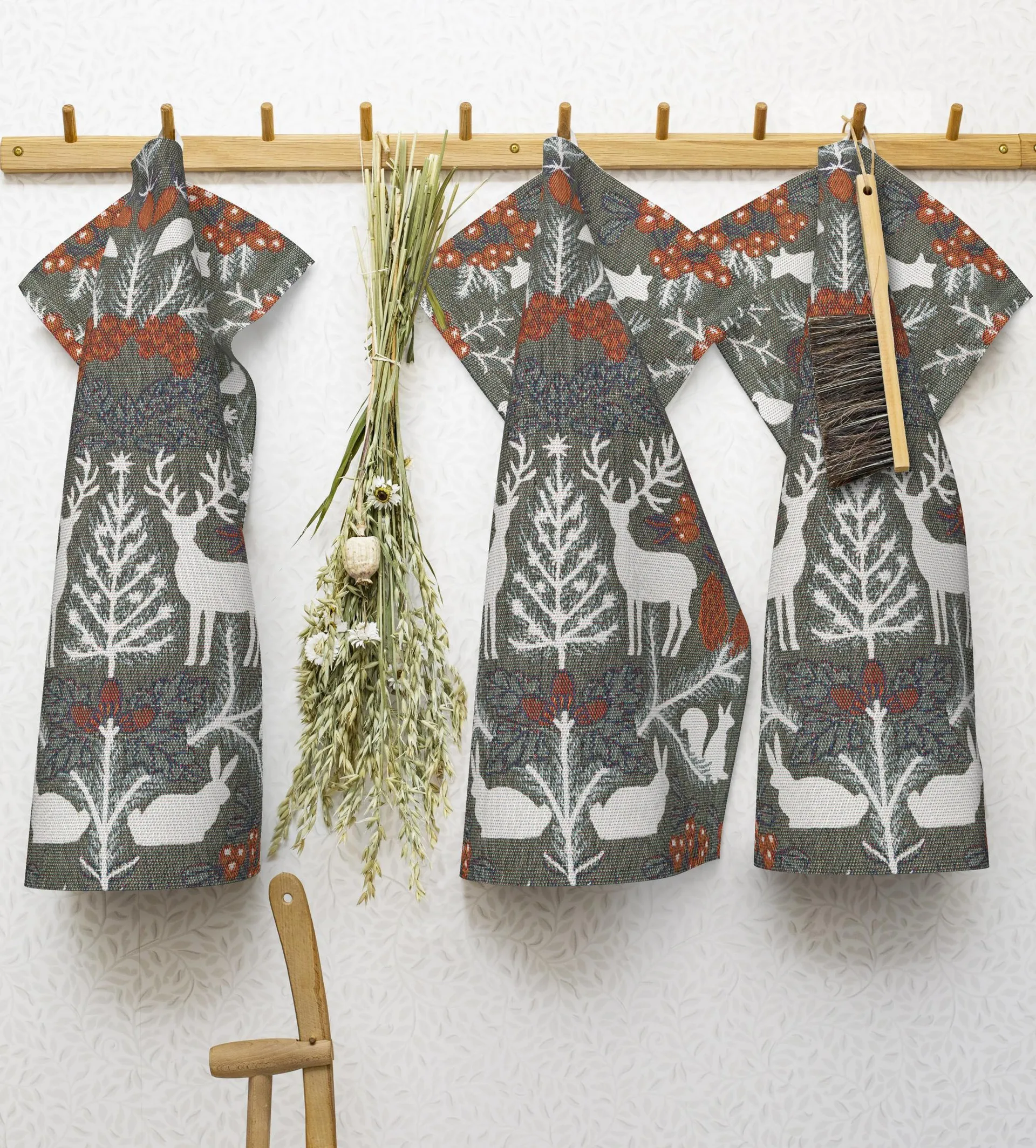 Ręcznik kuchenny Hjortnäs 35x50 cm, Szary Ekelund Linneväveri