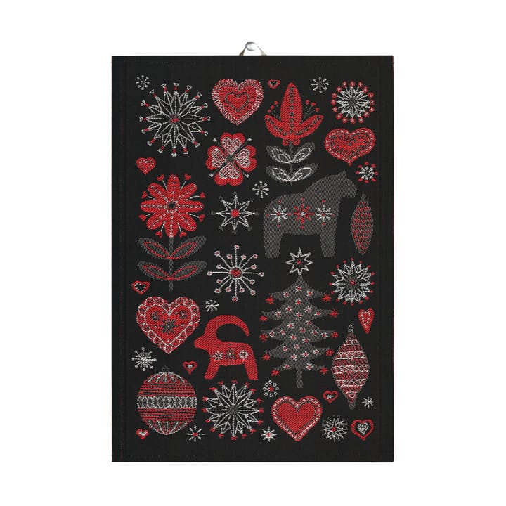 Ręcznik kuchenny Julnatt 35x50 cm - Czarny - Ekelund Linneväveri