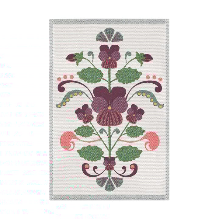 Ręcznik kuchenny Lindas Fiołek 40x60 cm - Fiolet-szary - Ekelund Linneväveri
