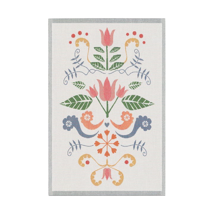 Ręcznik kuchenny Lindas Tulipan 40x60 cm - Różowo-szary - Ekelund Linneväveri