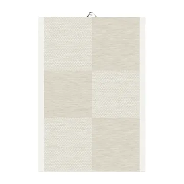 Ręcznik kuchenny niebielony w kwadraty - 35x50 cm - Ekelund Linneväveri