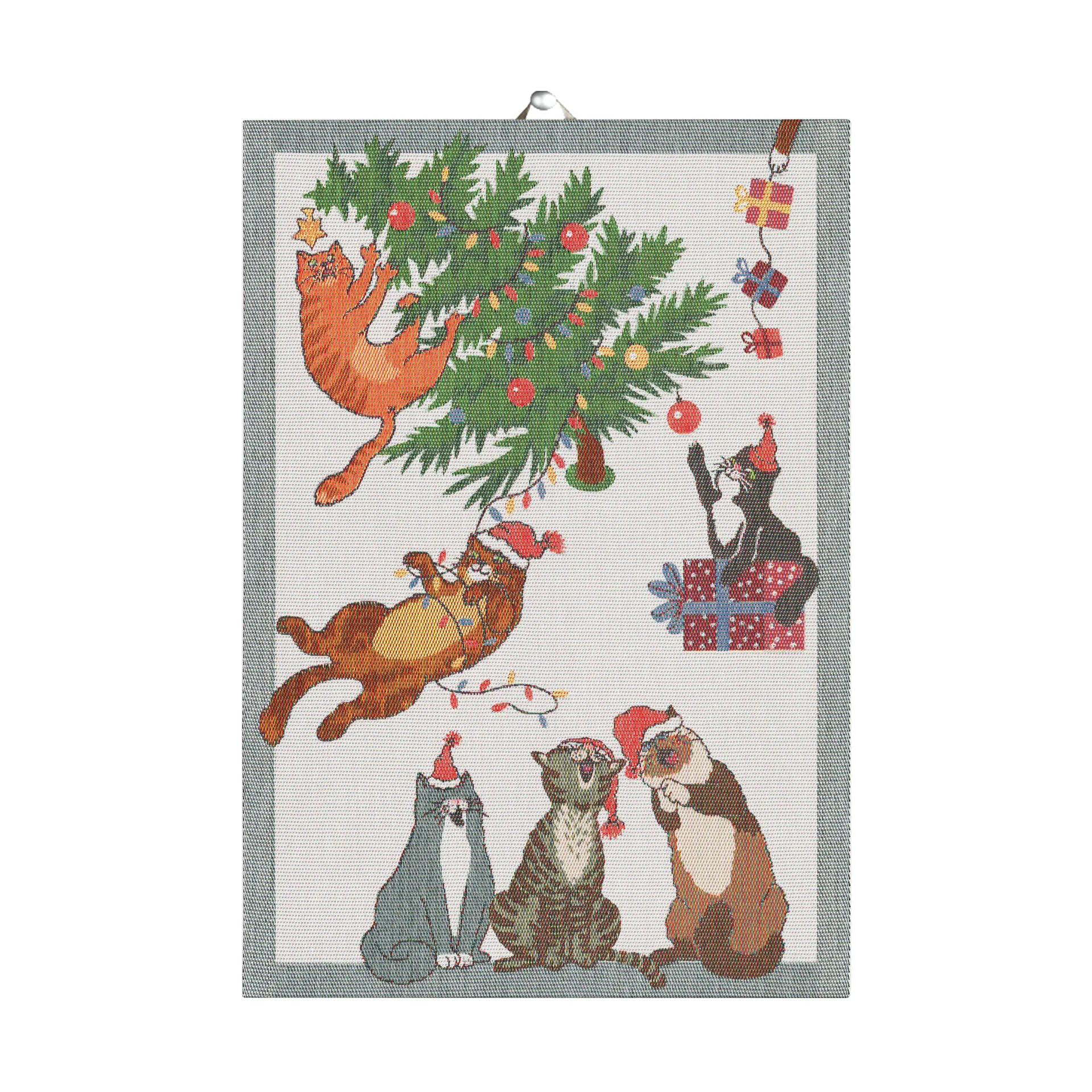 Ręcznik kuchenny Purr-fect Christmas 35x50 cm, Multi Ekelund Linneväveri