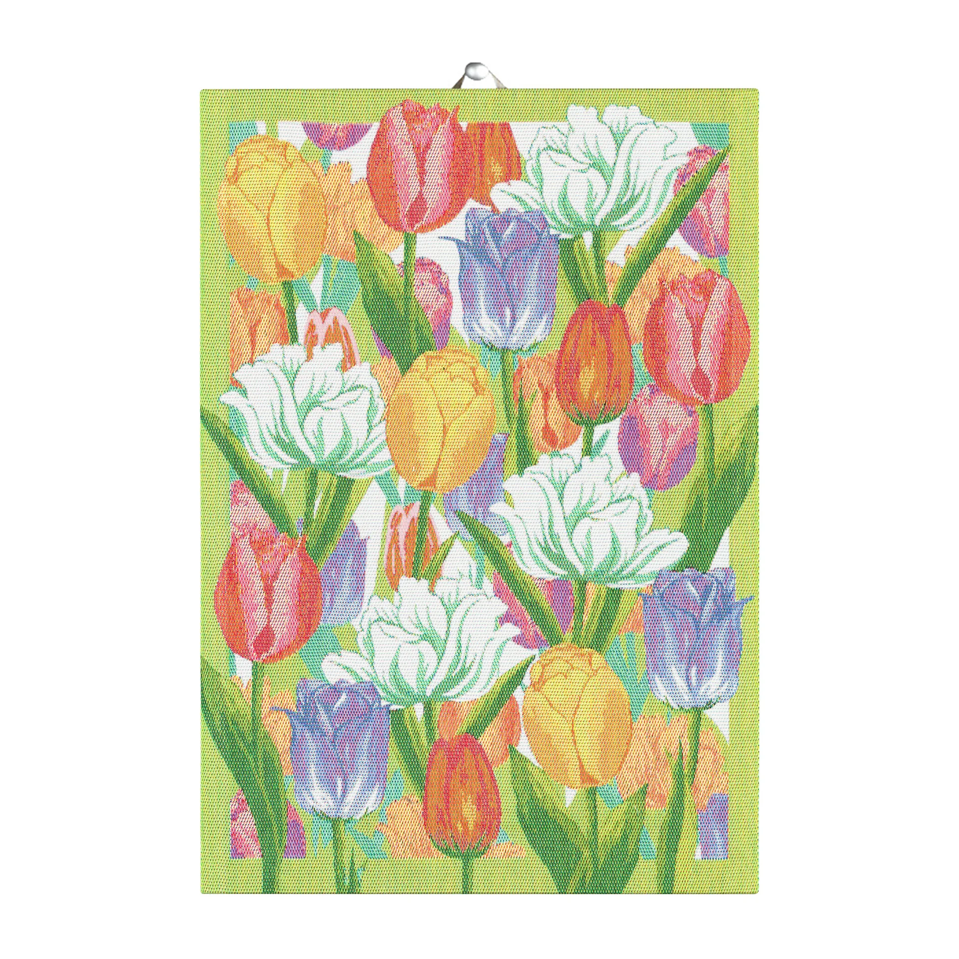 Ręcznik kuchenny z motywem wiosennych tulipanów, 35x50 cm Ekelund Linneväveri