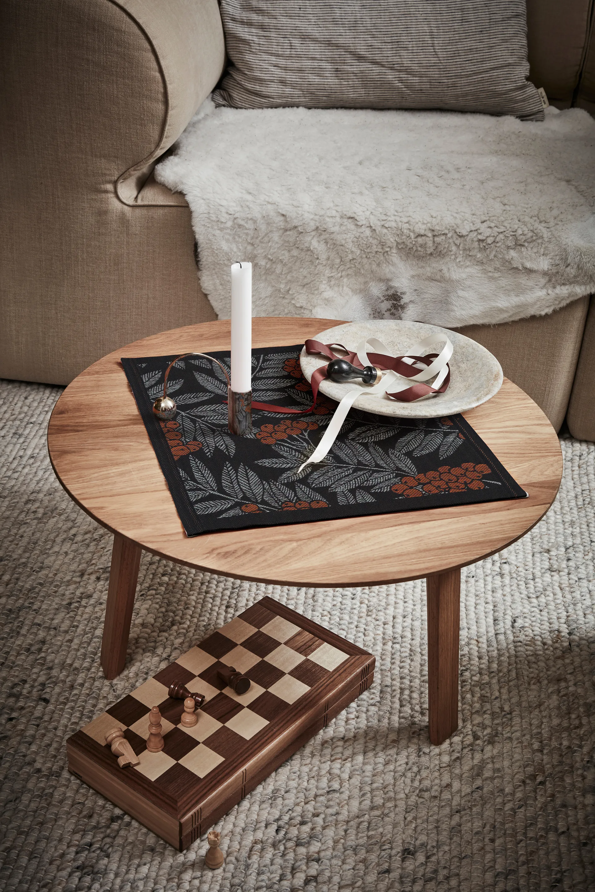 Rönnbärsliść serwetka, 35x35 cm Ekelund Linneväveri