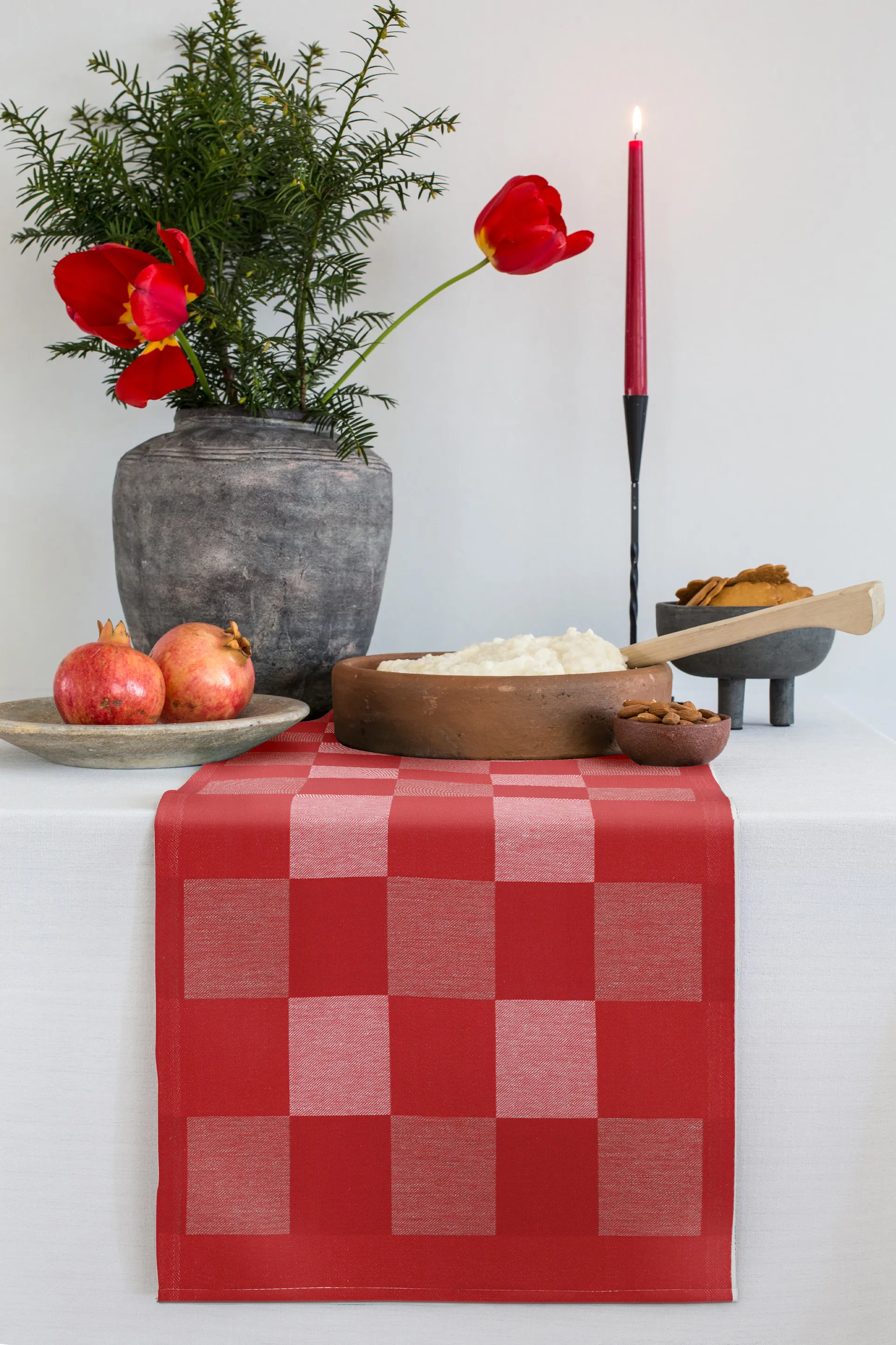 Schack biegacz czerwony, 35x110 cm Ekelund Linneväveri