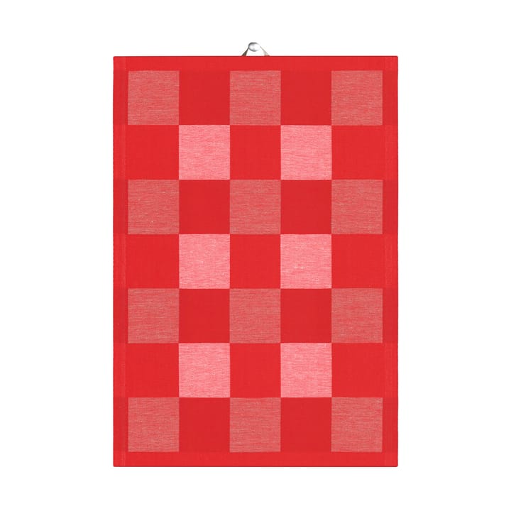 Schack ręcznik kuchenny czerwony - 35x50 cm - Ekelund Linneväveri
