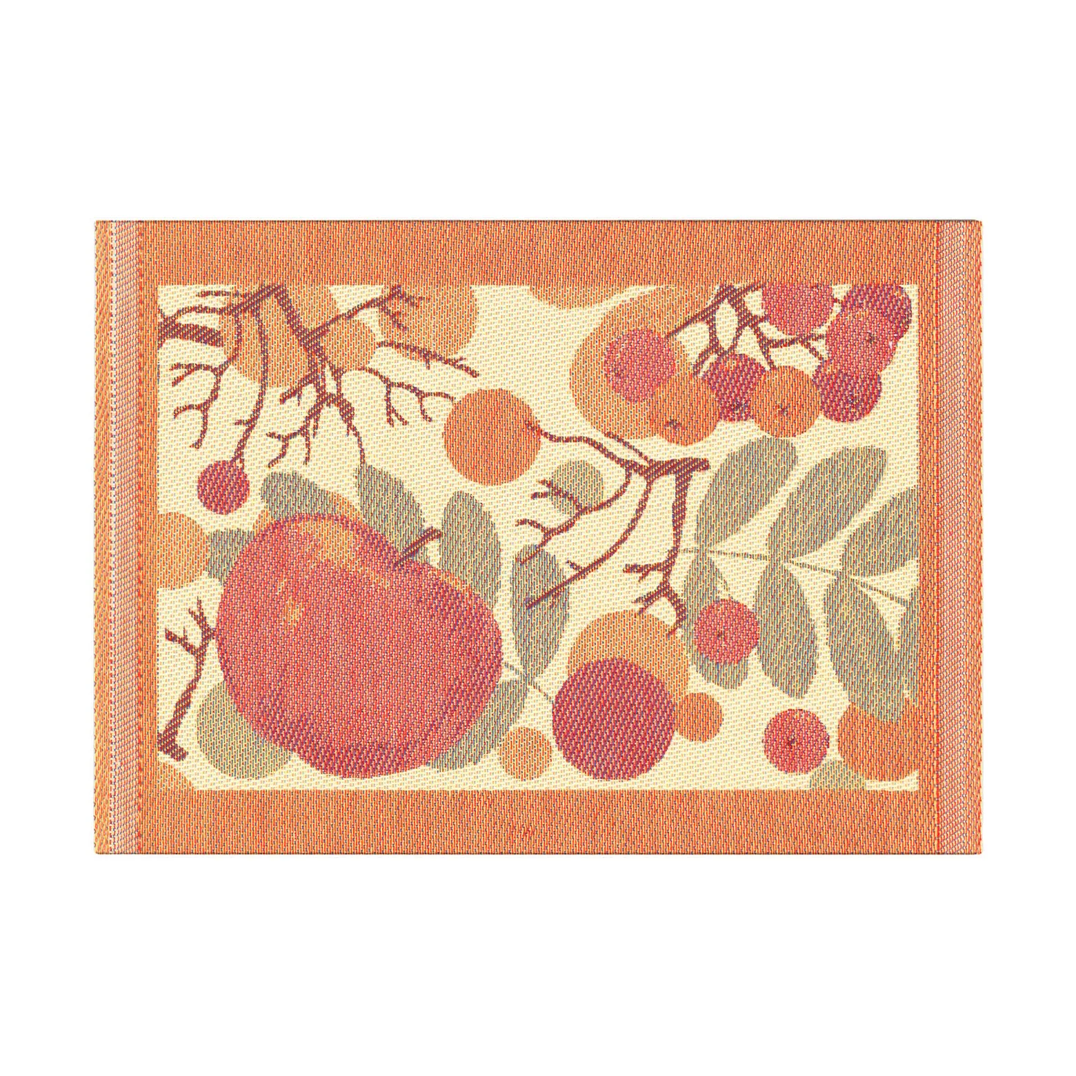 Ścierka do naczyń Jabłka i jagody 35x25 cm, Pomarańczowa Ekelund Linneväveri