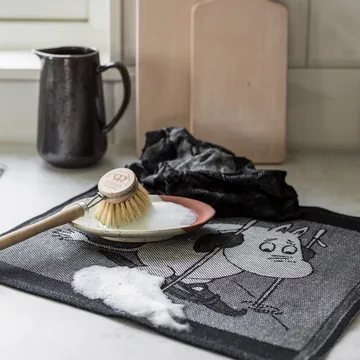 Ścierka do naczyń Skiing 28x35 cm - Czarny - Ekelund Linneväveri