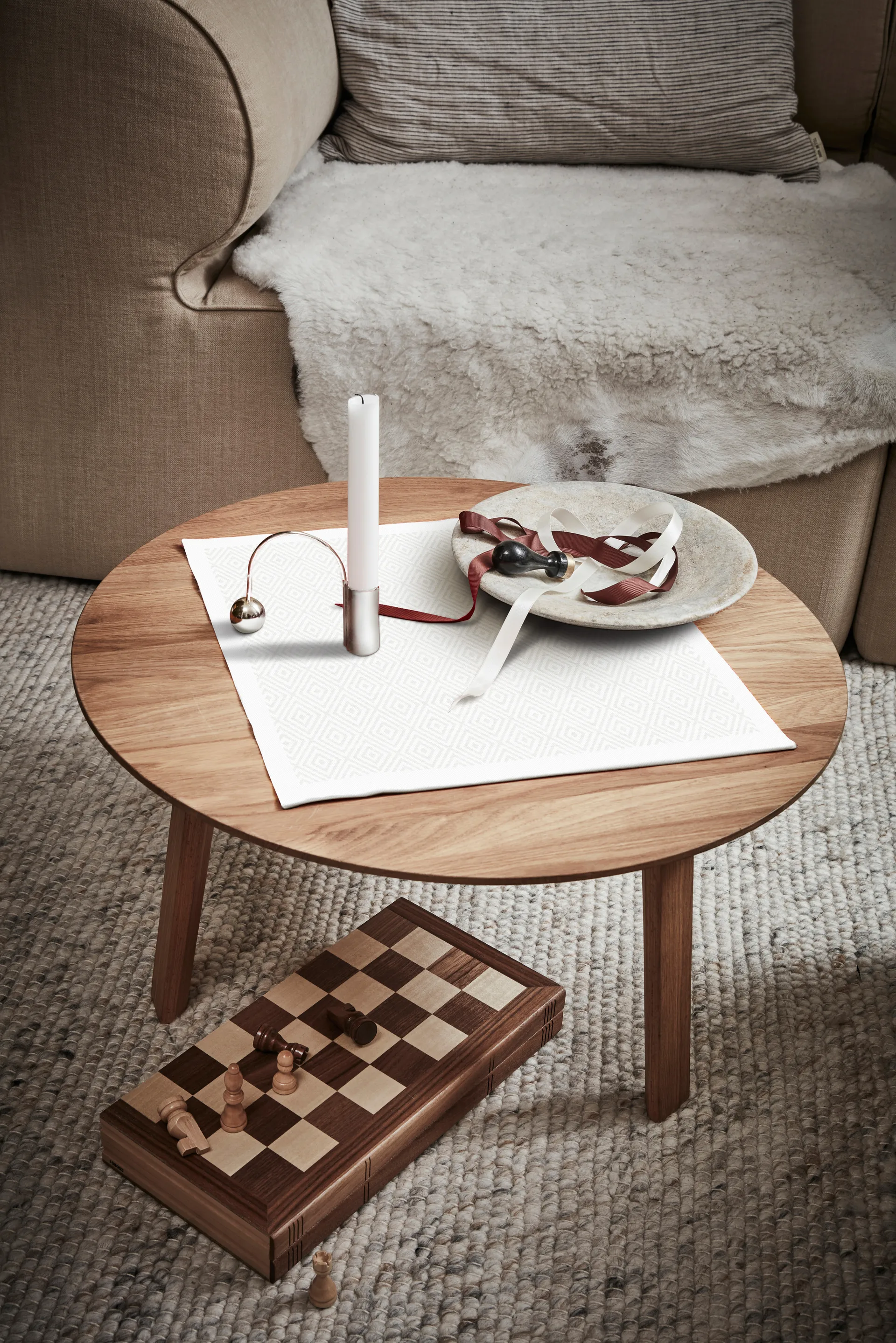 Serwetka Gåsöga bielona, 35x35 cm Ekelund Linneväveri