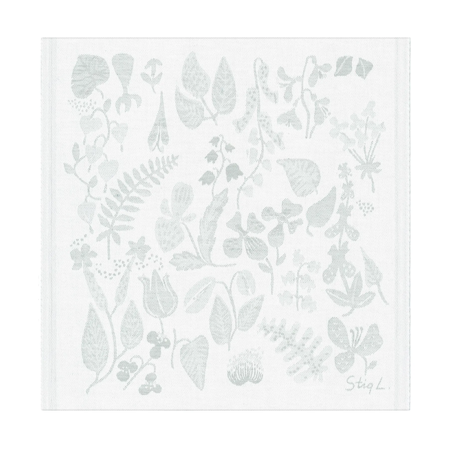 Serwetka Herbarium 35x35 cm, Szara Ekelund Linneväveri