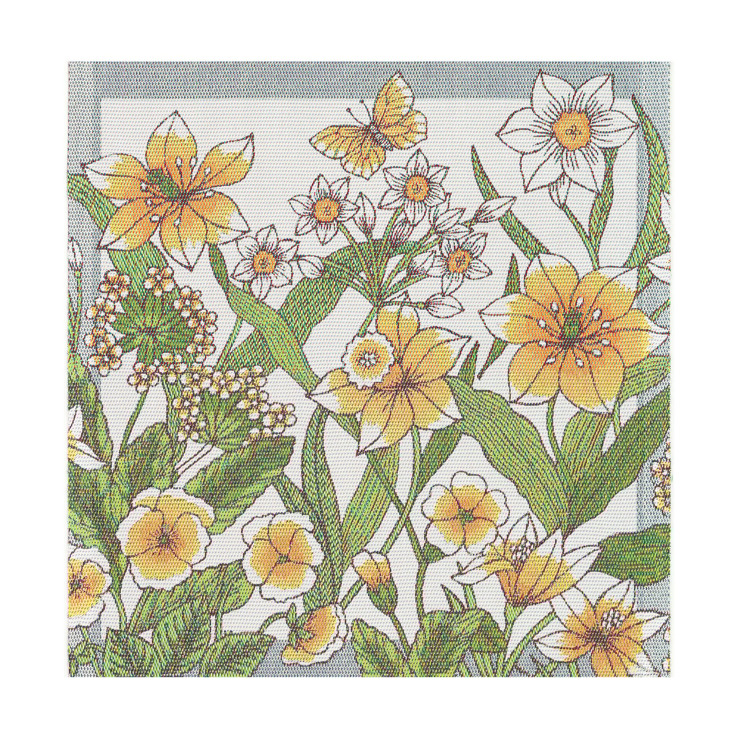 Ekelund Linneväveri Serwetka materiałowa Daffodil 35x35 cm Żółty