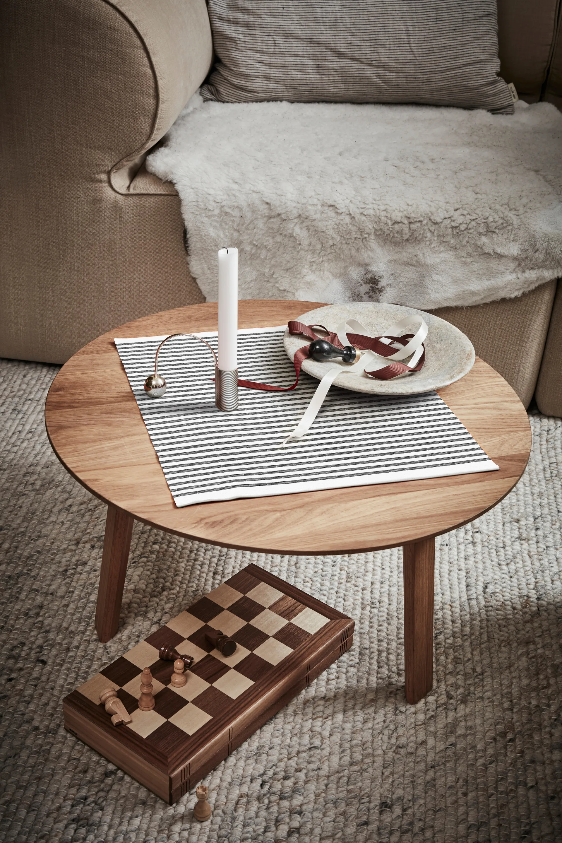 Serwetka Tvärs szara, 50x50 cm Ekelund Linneväveri