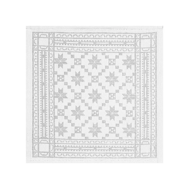 Serwetka z motywem ośmiolistnej róży 35x35 cm, Beżowy Ekelund Linneväveri