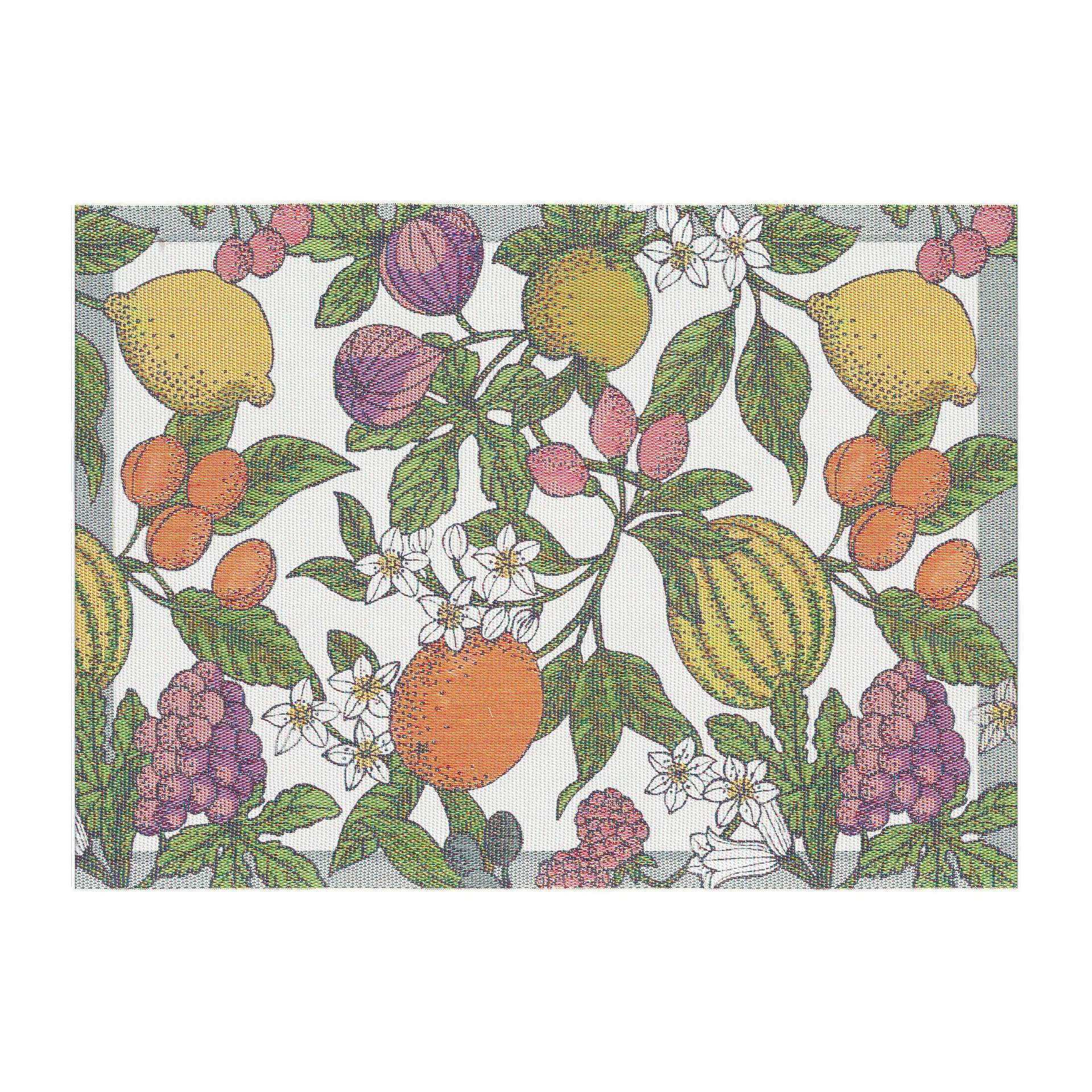 Taca stołowa z motywem letnich owoców, 35x48 cm Ekelund Linneväveri