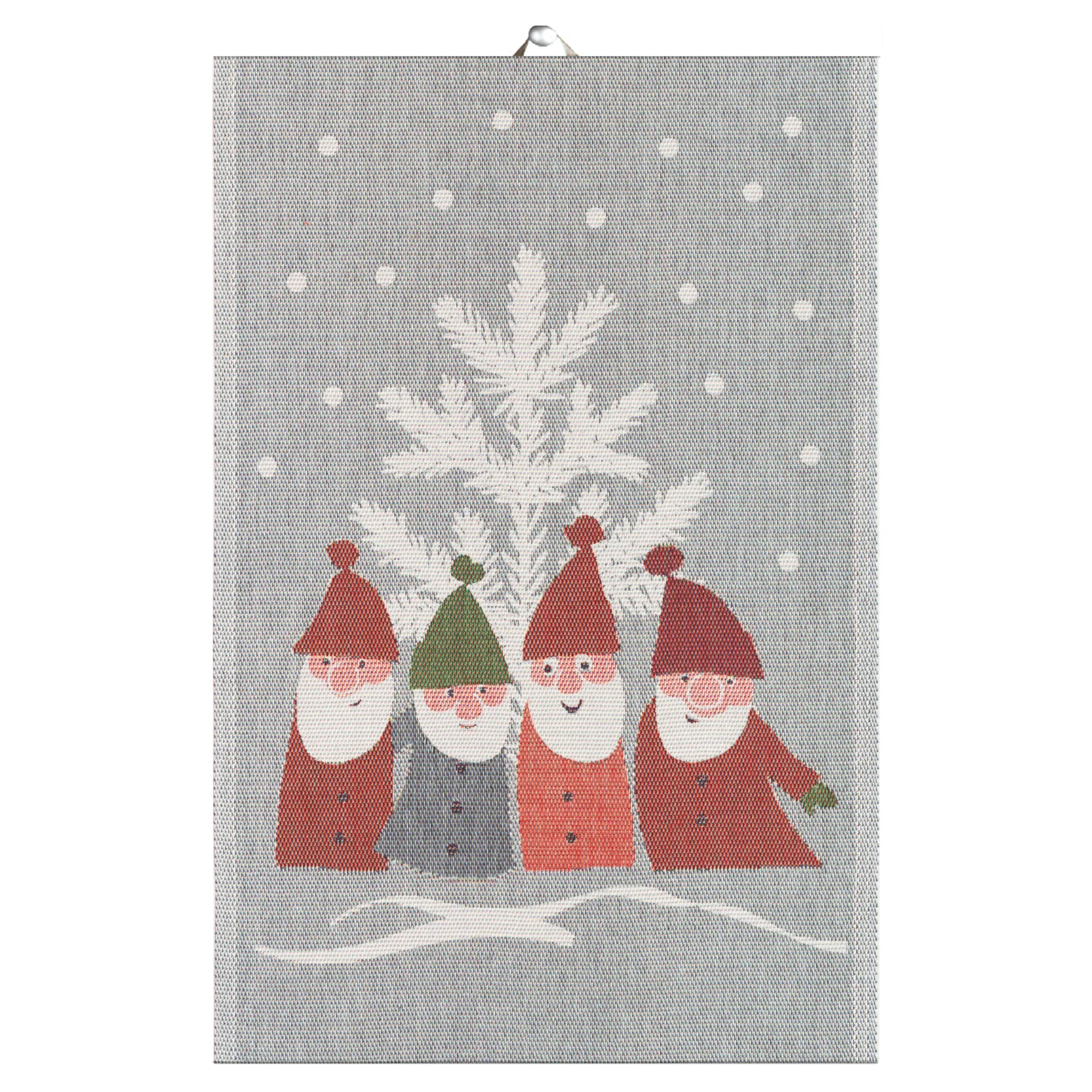 Tomtemöte ręcznik kuchenny 40x60 cm, szary-biały Ekelund Linneväveri