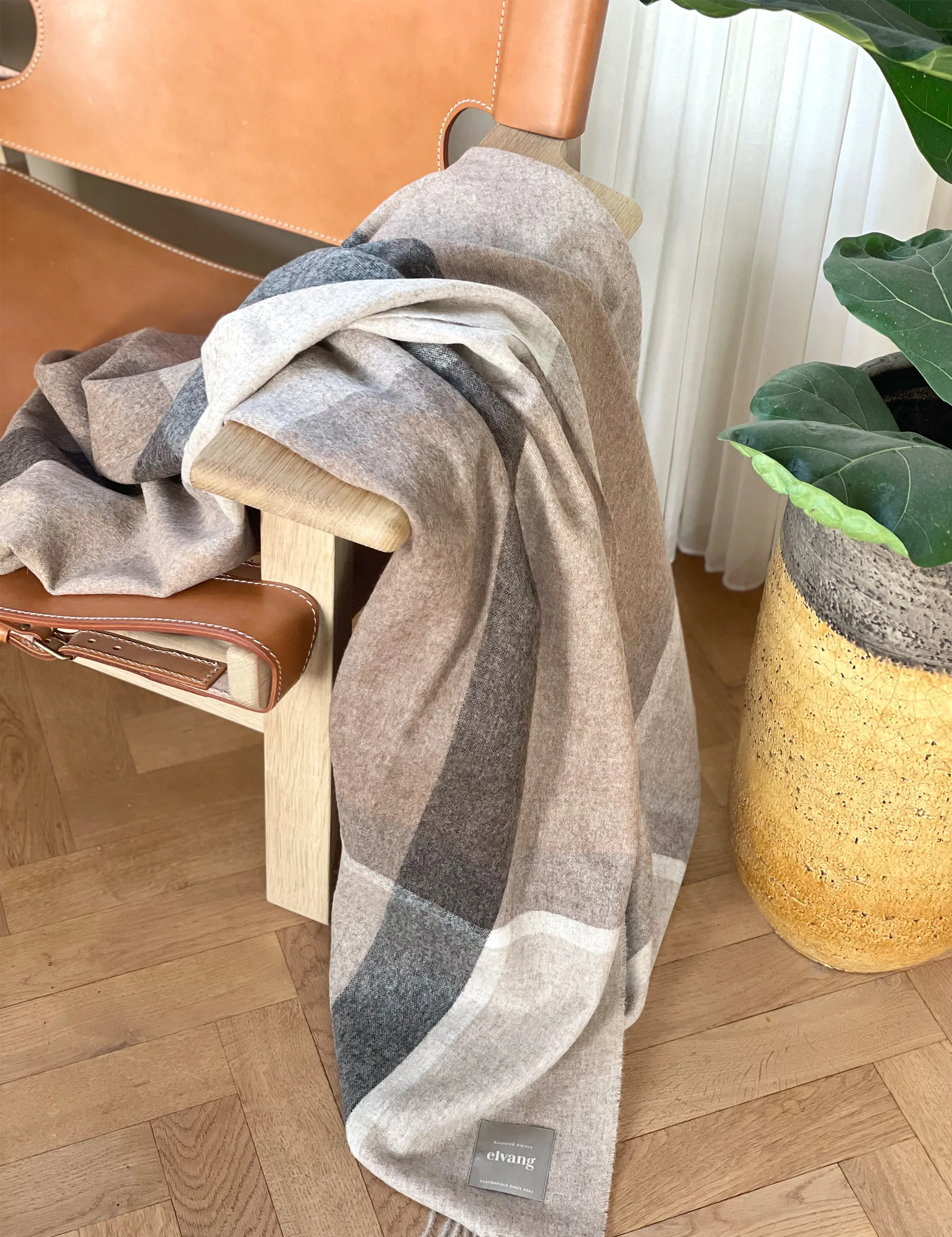 Pled Manhattan, Beżowy Elvang Denmark