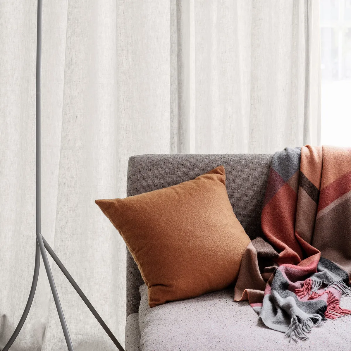 Pled Manhattan, terakota-czerwona magma Elvang Denmark