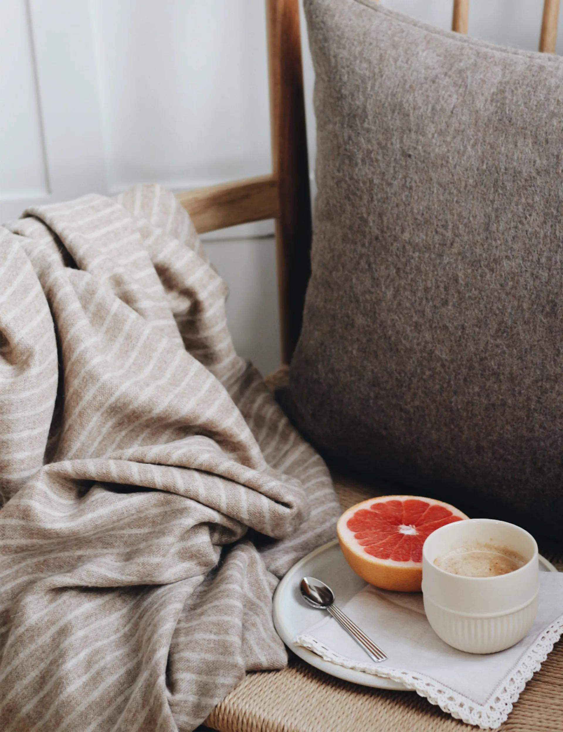 Pled Stripes 130x200 cm, Camel Elvang Denmark