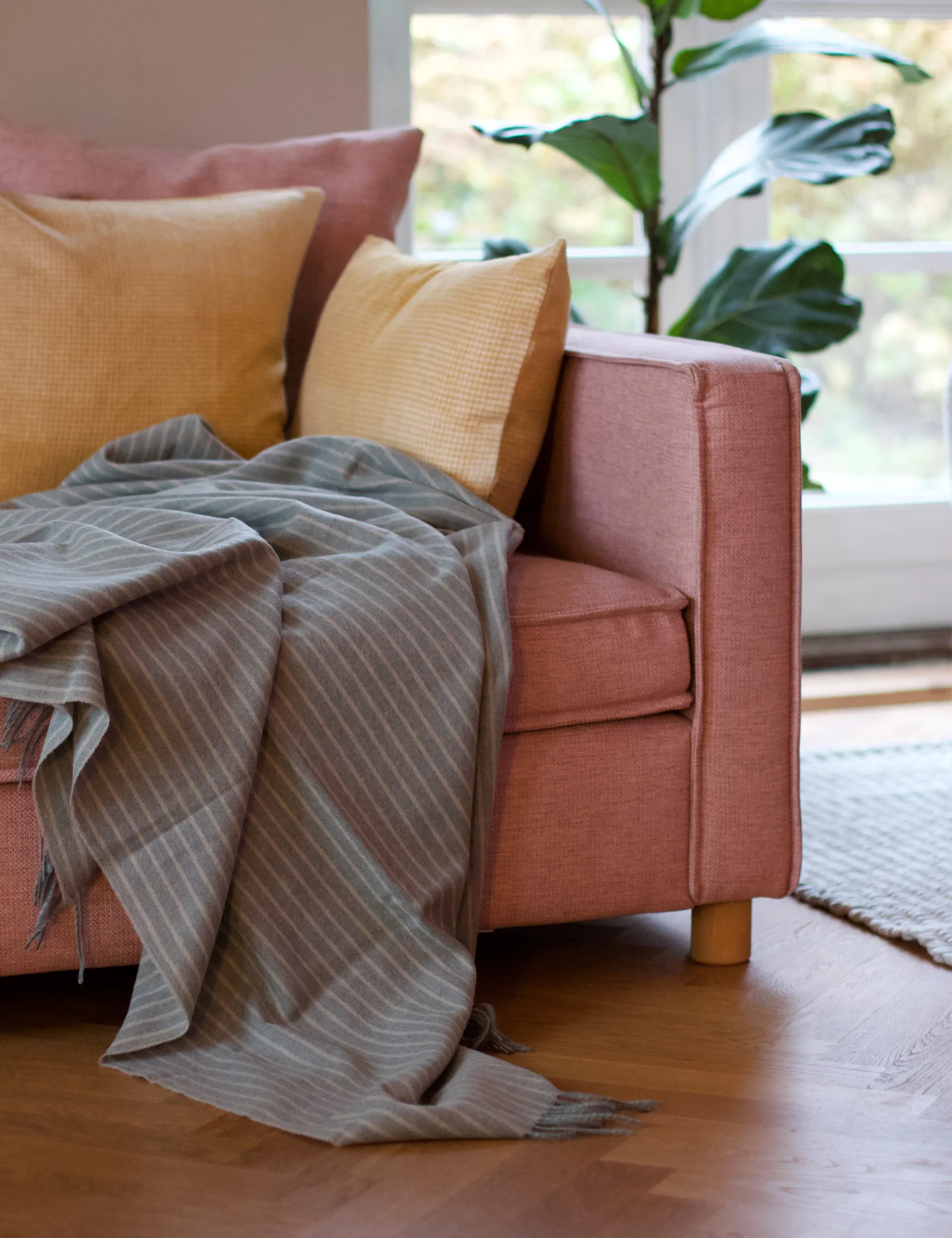 Pled Stripes 130x200 cm, Green Elvang Denmark