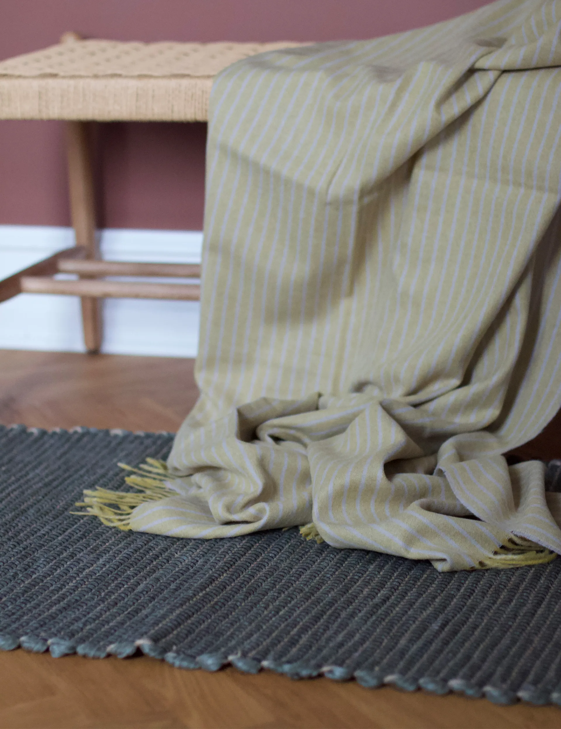 Pled Stripes 130x200 cm, Light yellow Elvang Denmark