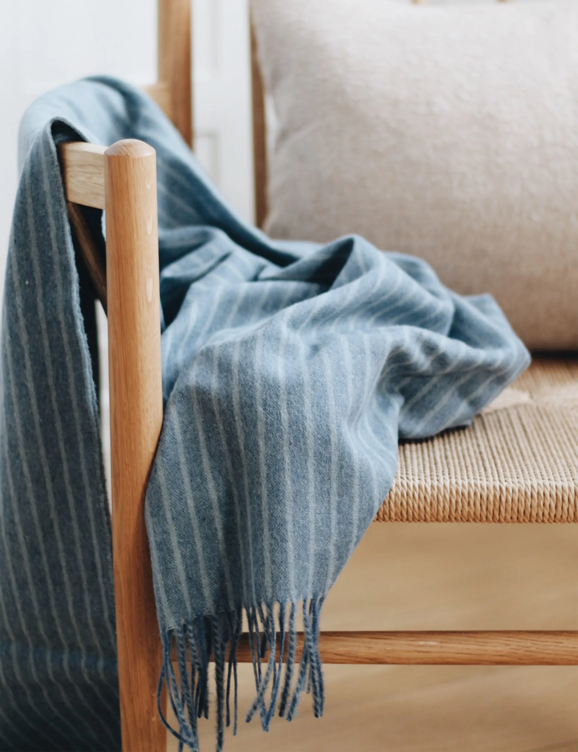 Pled Stripes 130x200 cm, Mirage blue Elvang Denmark