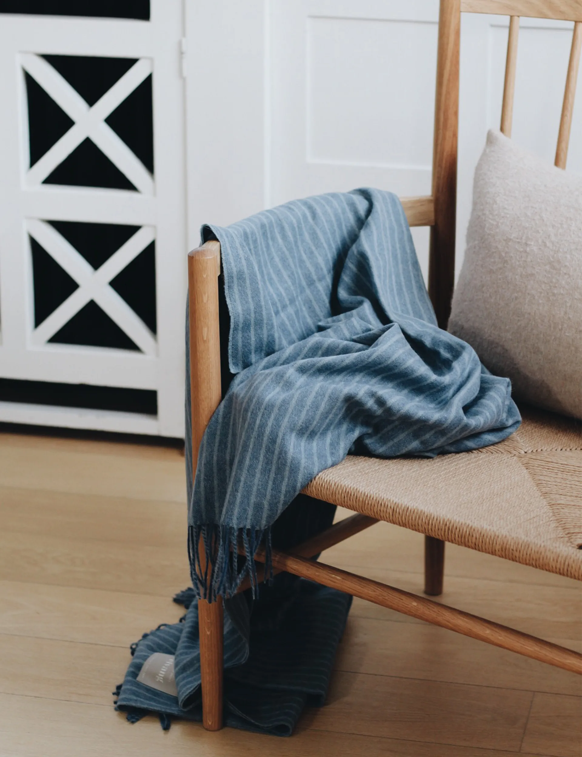 Pled Stripes 130x200 cm, Mirage blue Elvang Denmark