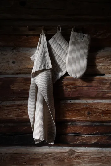 Łapka kuchenna w paski Ernst 23x25 cm - Karmelowo-beżowa - ERNST