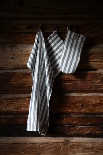 Łapka kuchenna w szerokie paski Ernst 23x25 cm - Niebiesko-biała - ERNST