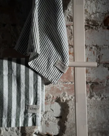 Łapka kuchenna w wąskie paski Ernst 47x70 cm - Szałwia-biel - ERNST