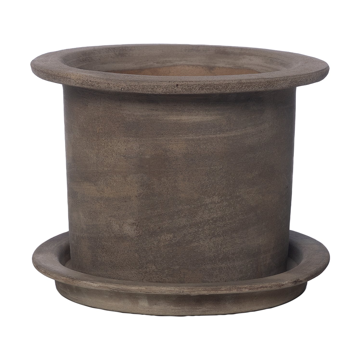 ERNST Doniczka z podstawką Ernst Terracotta Ø18 cm | Skandynawski Design | Doniczki | Brązowy