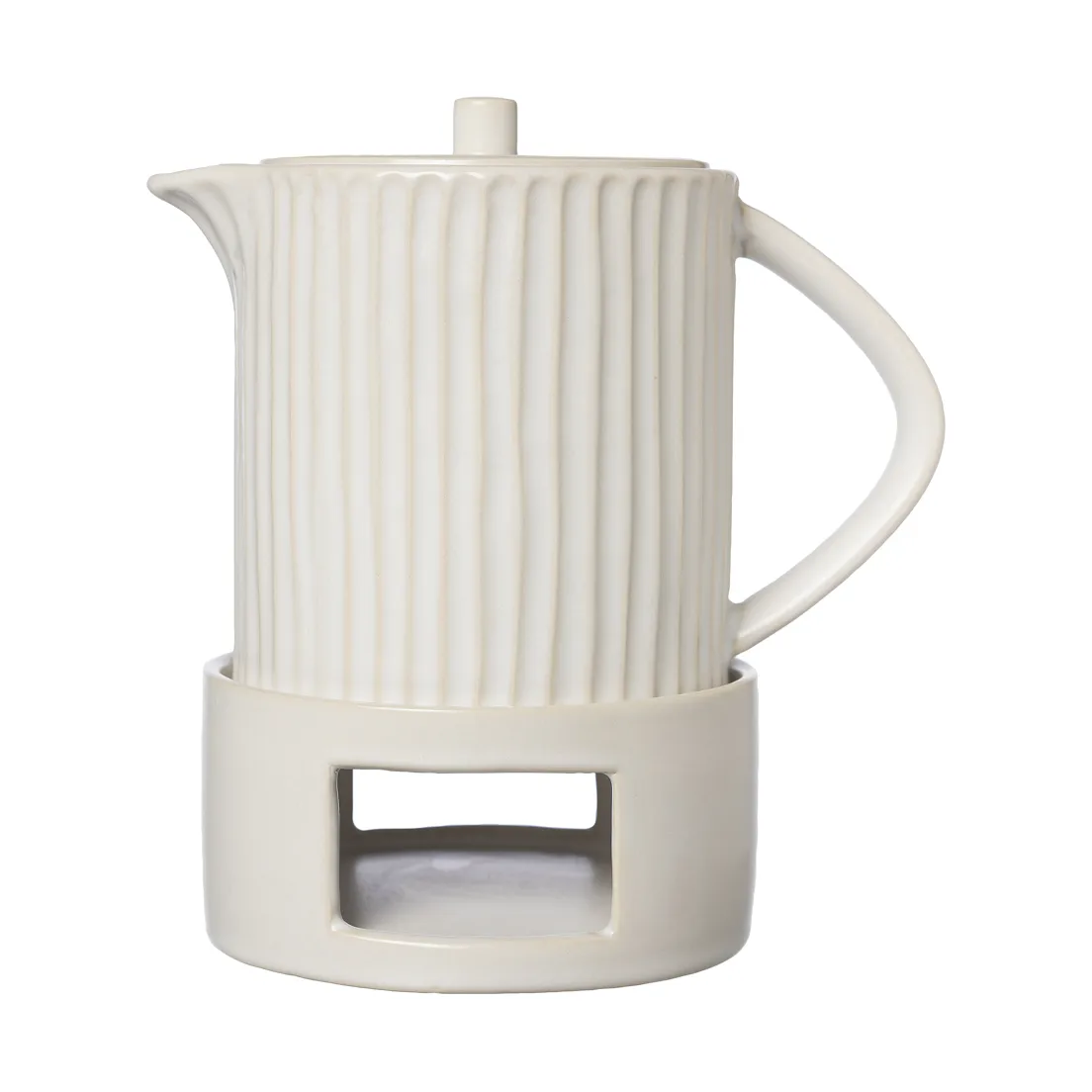 Dzbanek do grzańca Ernst z podgrzewaczem, Naturalna biel ERNST