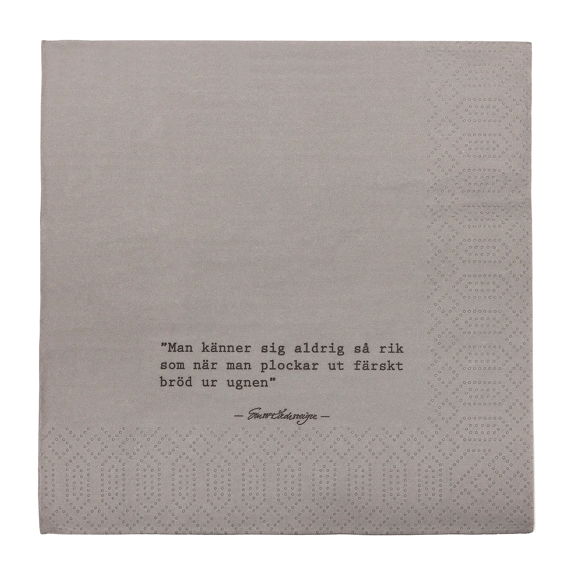 Ernst cytat na serwetce Chleb 20-pak, Szary ERNST