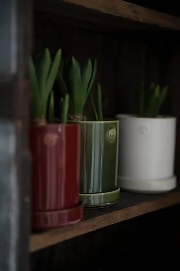 Ernst doniczka z podstawkiem - Biały, Ø13x13 cm - ERNST