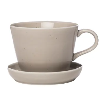 Ernst filiżanka do kawy ze spodkiem 200 ml - Piaskowy - ERNST