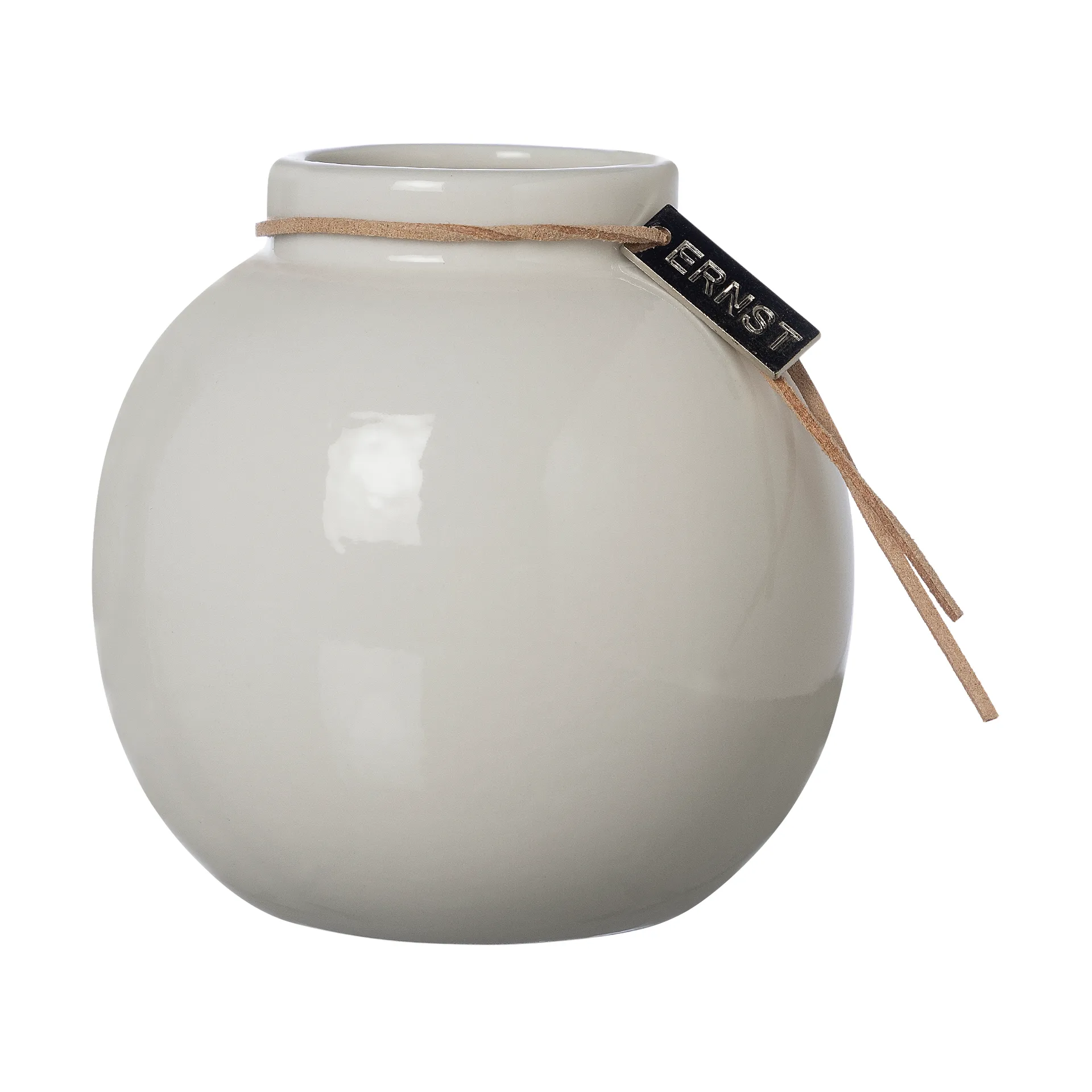 Ernst glazurowana wazona biała, Ø10 cm ERNST