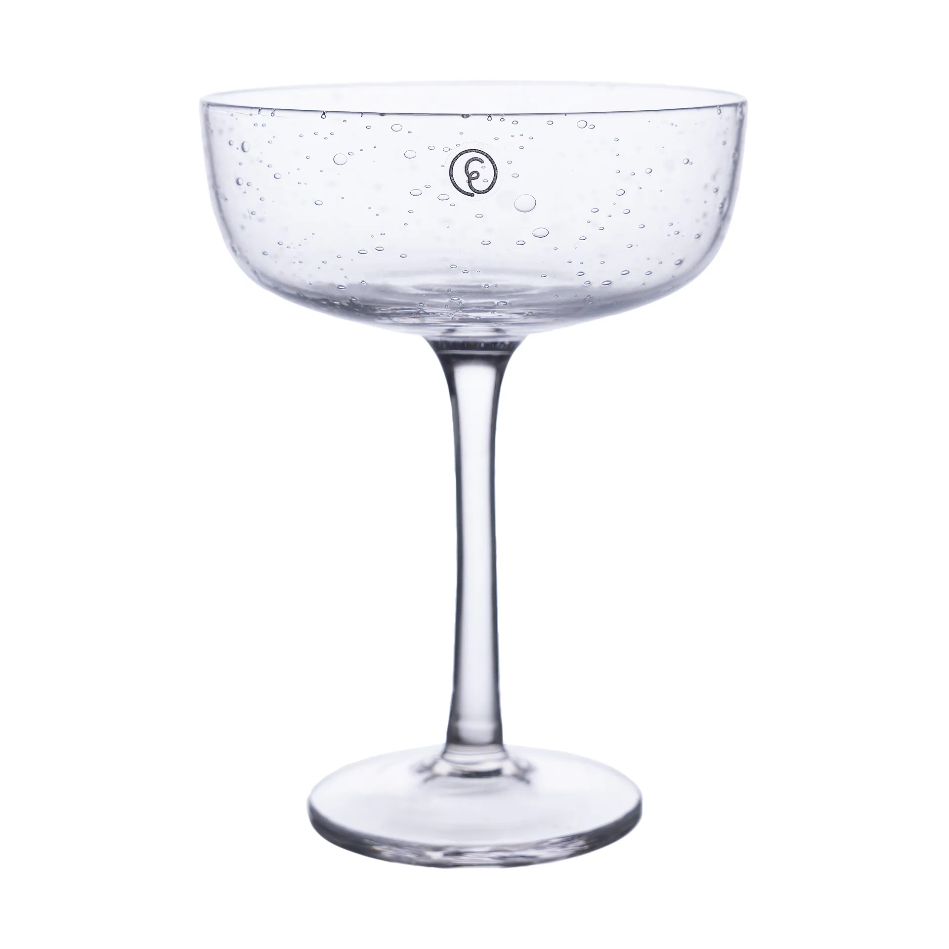 Ernst kieliszek coupe z bąbelkowego szkła 200 ml, 2‑pak, Przezroczyste ERNST