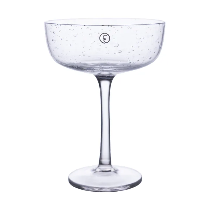 Ernst kieliszek coupe z bąbelkowego szkła 200 ml, 2‑pak - Przezroczyste - ERNST