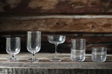 Ernst kieliszki na nóżce z pęcherzykowego szkła 300 ml, zestaw 2 sztuk - Przezroczyste - ERNST